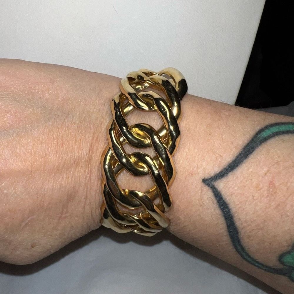 Vintage MCM Gold Tone Large Link Bracelet